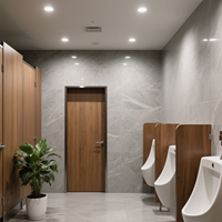 Panneau de séparation de toilette imperméable personnalisé Panneaux en nid d'abeille en aluminium avec un ensemble complet d'accessoires