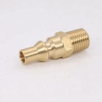 Connecteur d'adaptateur de gaz Propane en laiton, usinage CNC de haute qualité, connexion rapide 1/4 "NPT prise mâle à plein débit