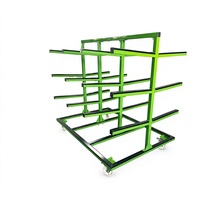 Système de rangement roulant à cantilever léger sans poutre pour entrepôt, avec barres en aluminium pour cadres de portes/fenêtres suspendus
