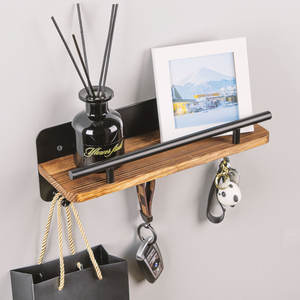 Colgador de Llaves de Madera para Pared, Organizador de Llaves para Coche, Decorativo, con Repisa para Llaves y Correo - Product Image 2