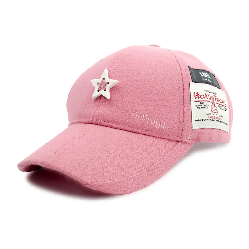 قبعة بيسبول رياضية قابلة للتعديل وردية اللون للنساء مع شعار مخصص منسوج من علامة تجارية حسب الطلب من Gorras قبعة رياضية