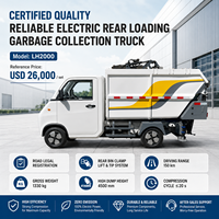 Camion Elettrico LH2000 per Raccolta Rifiuti con Caricamento Posteriore, Macchina per Pulizia Industriale, Fornitura all'Ingrosso per Fabbriche