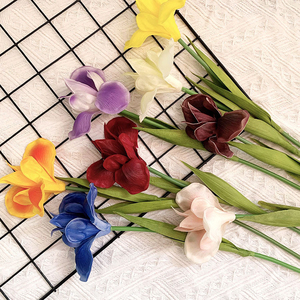 Fleurs artificielles <span class=keywords><strong>Iris</strong></span> élégantes et luxueuses en latex, durables et faites à la main, pour la décoration de la maison, des hôtels, des mariages et des fêtes - Product Image 2