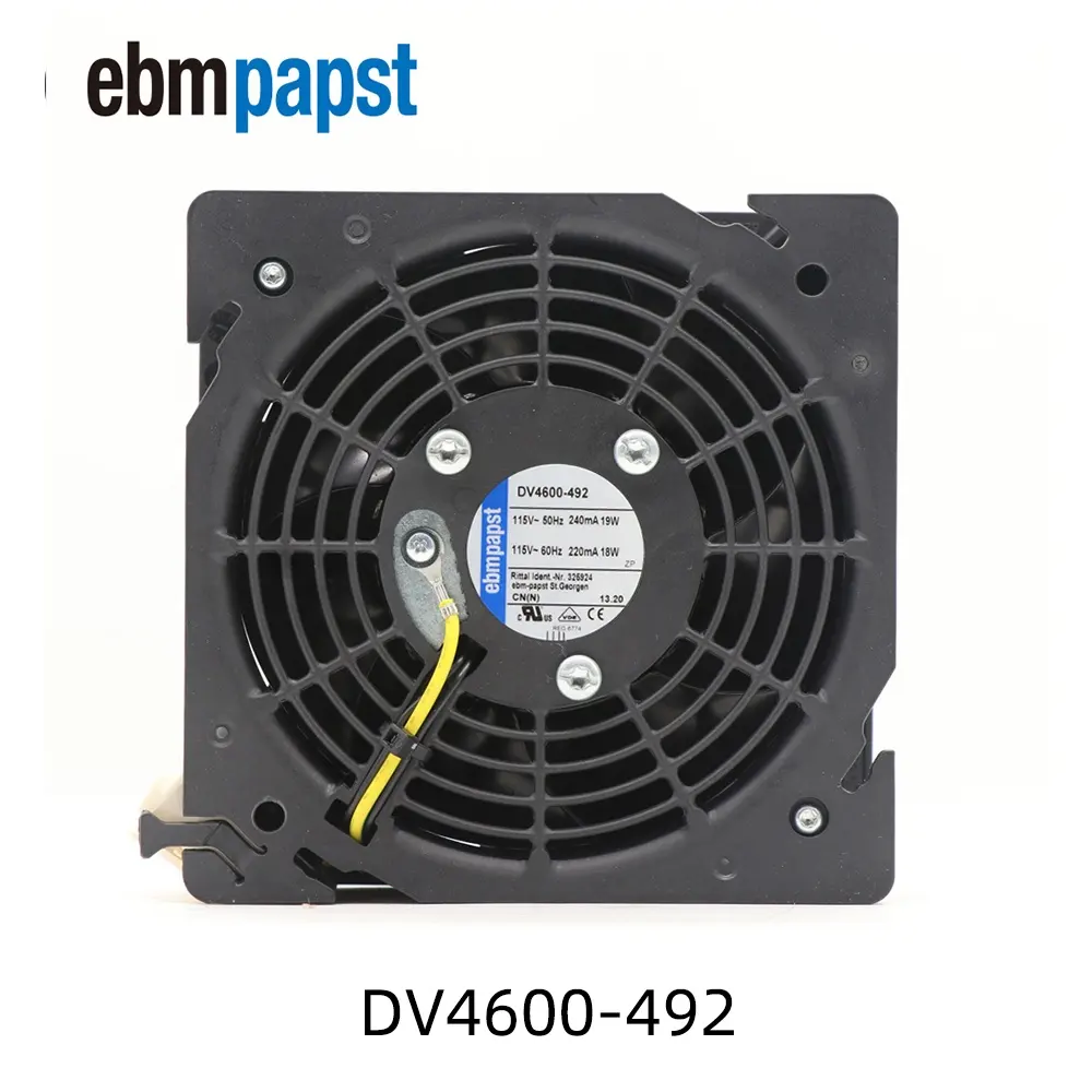 Ebmpapst DV4600-492 120x12 0x 38mm 1203812cm 115VAC 19W 0.24A120mmボールベアリングリタルキャビネット軸冷却ファン