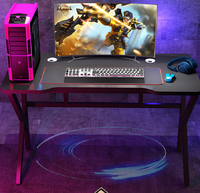 Bureau LED RVB stable en forme de K pour les joueurs Table de jeu moderne en métal multi-taille Hot Cool Office Caractéristiques MDF PCs Escritorio De