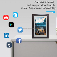 Pro bingkai foto Digital 15 ", bingkai foto elektronik WiFi Android IPS layar sentuh putar otomatis foto Video melalui Frameo Custom APP