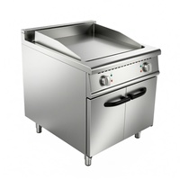 Grill électrique professionnel à surface plate avec armoire de rangement, chauffage haute efficacité pour la restauration et les restaurants