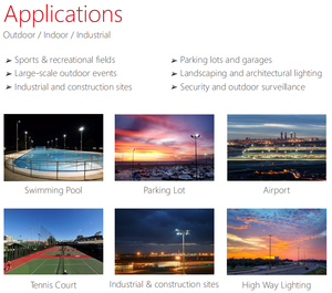 ไฟฟลัดไลท์สำหรับสนามกีฬาและสนามเทนนิส200W 300W 400W 500W 600W IP66กลางแจ้ง - Product Image 6