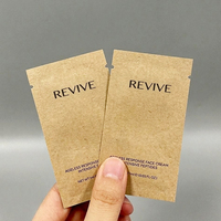 Sachets personnalisés imprimés pour produits de soin liquides, pochettes en papier kraft avec film métallisé, mini-sachets scellables pour crème visage, shampoing, échantillons cosmétiques 1ml 3ml 5ml 10ml