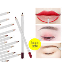 Crayon à lèvres multi-usages végétalien et sans cruauté, imperméable, mat, en bois, pour les lèvres et les yeux, avec logo personnalisé, vente en gros en vrac