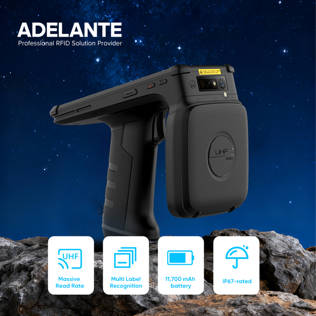 Long-range Android11 Rugged Handheld Terminal UHF RFID Reader for Warehouse Logistics Laundry Management