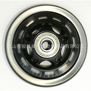Furniture Caster 75mm Dual Bearings Black Transparent Silent <b>Swivel</b> Wheel For Furniture And Hotels - Product Image 1