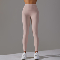 Pantalon de yoga Cloud Feel Nude double brossé pour femme, coupe 9/10, taille haute, effet sculptant fessier, idéal pour le Pilates et l'entraînement en salle de sport