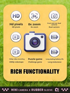 Mini caméra CMOS haute définition DLC pour enfants, double objectif, <span class=keywords><strong>zoom</strong></span> 8x, vidéo 1080P, matériaux sûrs, écran 2,0 pouces, protection des yeux - Product Image 5