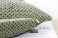 Housse de coussin décorative bohème vert sauge, motif granulaire, en velours côtelé, pour fournitures hôtelières