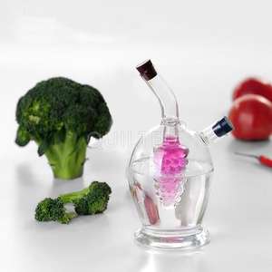 Accesorios de cocina de vidrio 2 en 1 personalizados: Botella dispensadora de aceite y vinagre, tarro de almacenamiento de vidrio para salsa de soja con tapa, y recipientes para salsa. - Product Image 3