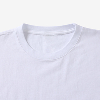 Kaos Unisex Kasual Regular Fit Kerah Bulat Lengan Pendek Musim Panas Anti-Susut Bahan Katun 100% Korea 16s Bernapas 226gsm