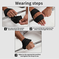 Correas de agarre para levantamiento de pesas en forma de 8, unisex, ligeras, ajustables, antideslizantes, de neopreno y látex, para fitness