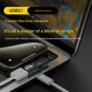 อะแดปเตอร์ Type-C ตัวแยกสัญญาณ <span class=keywords><strong>OTG</strong></span> ขยายฟังก์ชันได้หลากหลาย พกพาสะดวก รองรับการส่งข้อมูลความเร็วสูง สำหรับโทรศัพท์มือถือ แฟลชไดรฟ์ <span class=keywords><strong>USB</strong></span> แล็ปท็อป DC ไฟ LED - Product Image 4