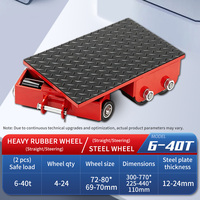Chariot de manutention robuste pour machines lourdes 6T 13200LBS à roulettes en PU rotatives à 360° pour atelier, usine, entrepôt