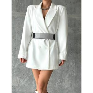 Ceinture élastique en strass de style formel avec boucle pour femme, taille standard - Product Image 1