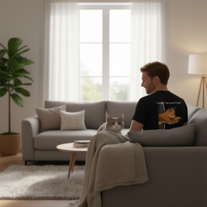 Camiseta con diseño de gatos para parejas, para él y para ella - Product Image 3