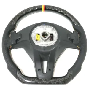 Volant personnalisé en fibre de carbone tricolore pour la <span class=keywords><strong>Mercedes</strong></span> <span class=keywords><strong>AMG</strong></span> W204 W205 W212 W176 W213 Cla W177 C E Glk Cls <span class=keywords><strong>Classe</strong></span> M Coupé - Product Image 6