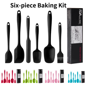 Bộ Dụng cụ cạo kem silicon cấp thực phẩm dùng một lần 6 món dụng cụ cắt bánh ngọt dụng cụ cắt thìa bếp dụng cụ nướng bánh - Product Image 3