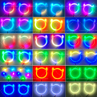 Anneau lumineux LED RGB dynamique pour voiture, clignotant ambre, contrôle par application, feux de jour DRL, projecteur de phare, décoration, lumières modifiées