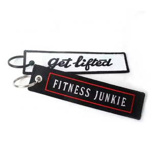 Porte-clés en tissu brodé personnalisés avec logo de marque, design avion, <span class=keywords><strong>pour</strong></span> <span class=keywords><strong>la</strong></span> vente en gros à prix abordable, idéaux avant le vol - Product Image 4