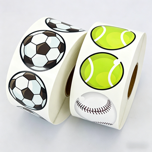 Pegatinas de doble cara impermeables personalizadas para varias bolas que se utilizan para decorar coches, ordenadores y teléfonos móviles - Product Image 2