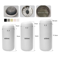 Gobelet isotherme portable de 400 ml à double paroi en acier inoxydable 304, mini thermos de voyage, logo personnalisé pour cadeau