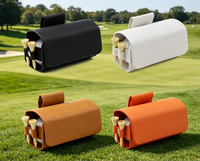 Pochette professionnelle étanche en cuir PU pour objets de valeur de golf, avec clip ceinture, porte-tee, sac de golf, pochette pour accessoires de balle, logo personnalisé pour golfeur
