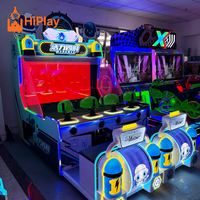 Máquina de Juego Arcade de Tiro con Bolas, Temática de Robots de Dibujos Animados, para 4 Jugadores, Operada con Monedas, Interactiva, para Parques de Diversiones