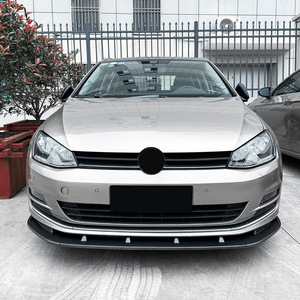 Amp Z Front <b>Lip</b> For Volkswagen Golf Mk7 2013 2016 Carbon Fiber Texture Matte Finish Front Bumper <b>Splitter</b> - Product Image 2