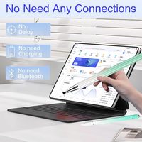 Stylet vert clair 3 en 1 de haute précision pour tablettes IPhone/iPad/Android Matériau plastique compatible avec tous les écrans tactiles