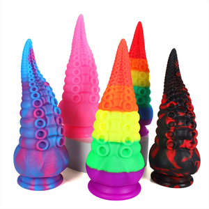 Dildo de silicona con forma de tentáculo de pulpo, juguete sexual anal para mujeres, con ventosa, para lesbianas, dildo grande para parejas. - Product Image 2