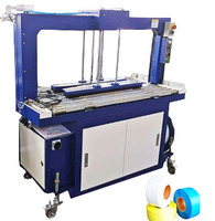 Machine d'emballage semi-automatique électrique pour cartons en papier avec bande PP, moteur, garantie 1 an, pour boissons et textiles