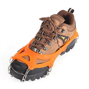 Crampones de Acero de 10 Dientes para Zapatos, Antideslizantes, para Senderismo, Escalada, Nieve, con Cadena y Garras, para Cubrir Botas - Product Image 1