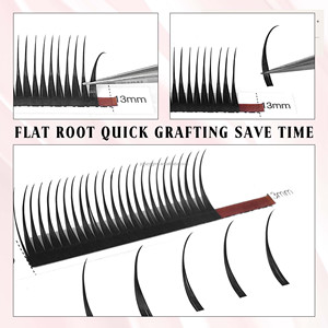 Extensiones de Pestañas Húmedas B/CC, Pestañas con Púas en Forma de L, Estilo <span class=keywords><strong>Manga</strong></span>, Pre-fabricadas, Forma en A, Suministros de Pestañas Naturales para Cosplay - Product Image 6