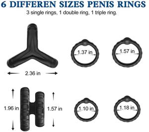 3 verschiedene Silikon männliche Vorhaut Korrektor Widerstand <span class=keywords><strong>Ring</strong></span> Verzögerung Ejakulation Penis Ringe Sexspielzeug für Männer Cockring % - Product Image 2