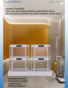 USMILEPET <span class=keywords><strong>Smart</strong></span> <span class=keywords><strong>Pet</strong></span> Cabin Animaux Cage Santé Clinique Vétérinaire Cat <span class=keywords><strong>Crate</strong></span> <span class=keywords><strong>Pet</strong></span> Chambre à Oxygène Traitement d'isolement pour animaux de compagnie - Product Image 6