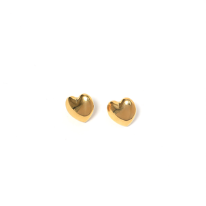 Boucles d'oreilles en forme de cœur, acier inoxydable 316L, plaqué or PVD, bijoux tendance - Product Image 2