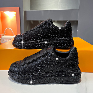 Nouvelle Arrivée 2026 – Chaussures Dad Shoes Femme à Plateforme Entièrement Ornées de Diamants, Baskets Slim à Strass, Chaussures de Skate Classiques Décontractées à Semelle Épaisse (Creepers) - Product Image 3
