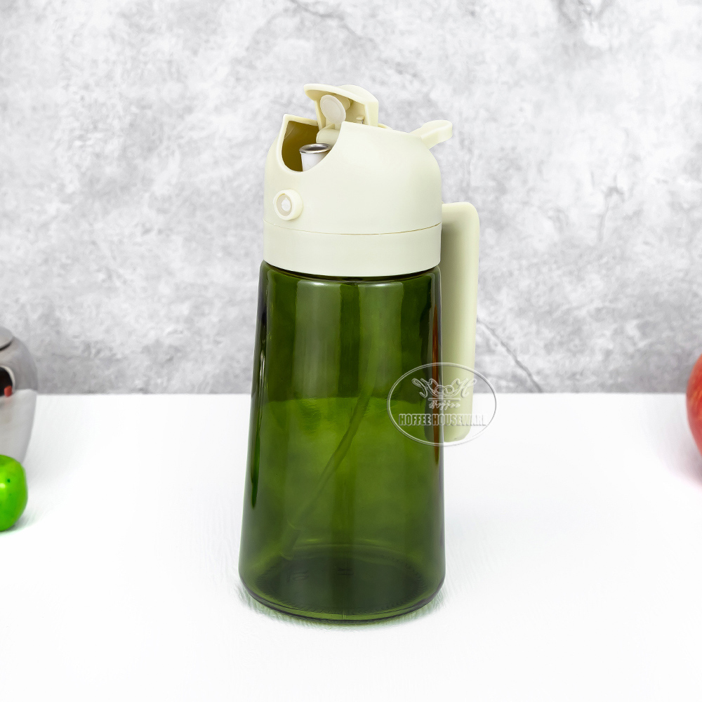 Bottiglia verde + tappo bianco