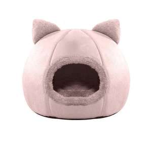 Winter-Halbgeschlossene Niedliche Katzenhöhle, Selbstheizende Katzenmatte, Komfortables Waschbares Haustierbett, Tierhaus zum Schlafen - Product Image 1
