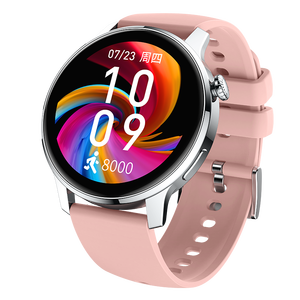 Nouveautés 2023 montre intelligente avec BT appel tactile rond fréquence cardiaque sport or bracelet dames smartwatch - Product Image 6