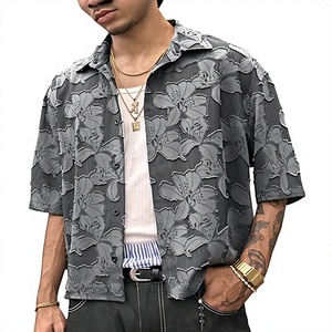 เสื้อเชิ้ตชายหาดพิมพ์ลายใบปาล์มสไตล์ลำลองสำหรับผู้ชาย แขนสั้น ระบายอากาศ แห้งเร็ว เป็นมิตรกับสิ่งแวดล้อม เหมาะสำหรับวันหยุด - Product Image 1