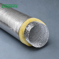 Tuyau de ventilation flexible isolé pour systèmes de chauffage, refroidissement, évacuation et distribution d'air, avec isolation en feuille d'aluminium