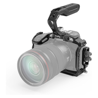   Cage vidéo en alliage d'aluminium pour appareil photo Canon R5/R6/R5 C avec poignée de batterie BG-R10 3464B